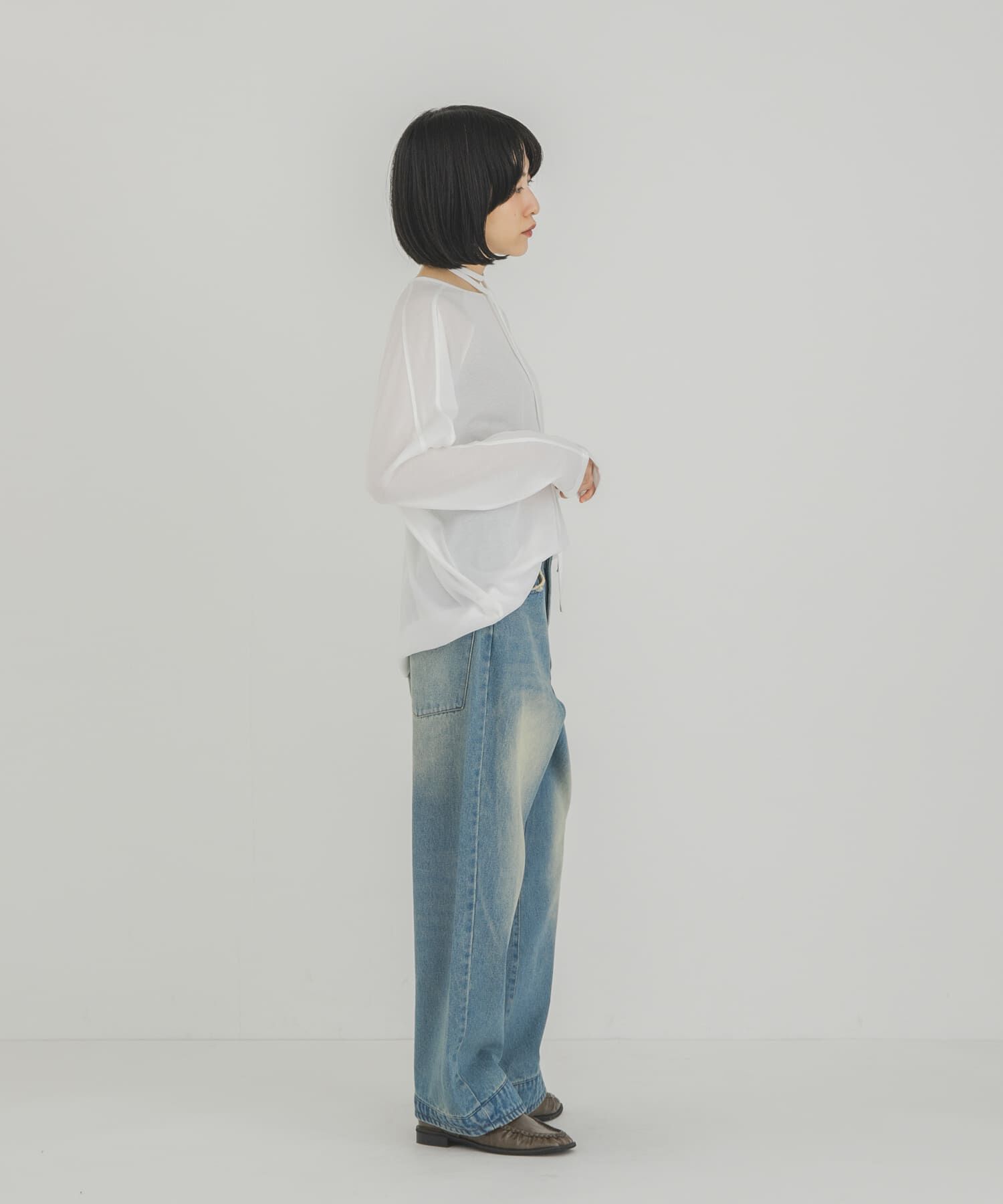  「ルーズシアートップス+ストラップ」|Tシャツ・カットソー|