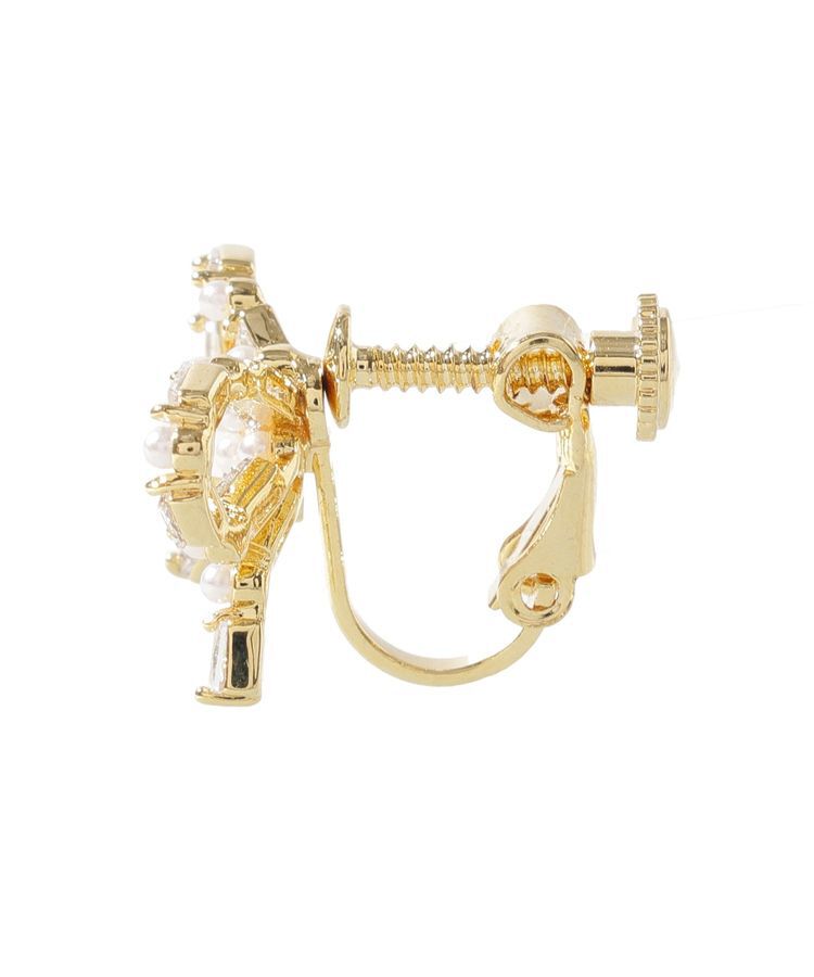 Maison de FLEUR「ビジューリボンイヤリング」|イヤリング|