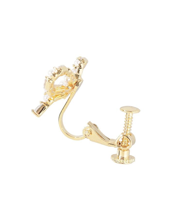 Maison de FLEUR「ビジューリボンイヤリング」|イヤリング|
