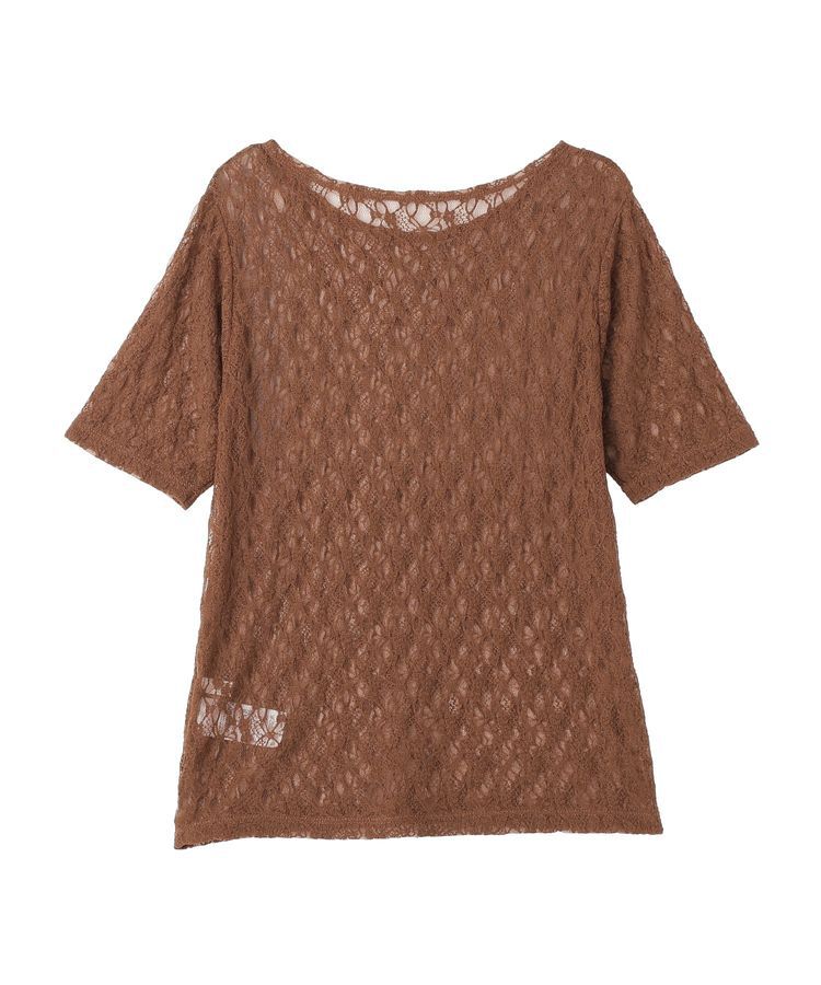 Green Parks「レース半袖プルオーバー」|Tシャツ・カットソー|