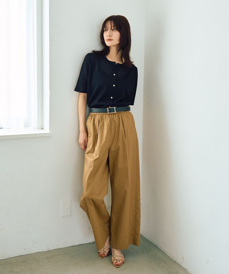 YECCA VECCA「半袖シアーカーディガン」|カーディガン|