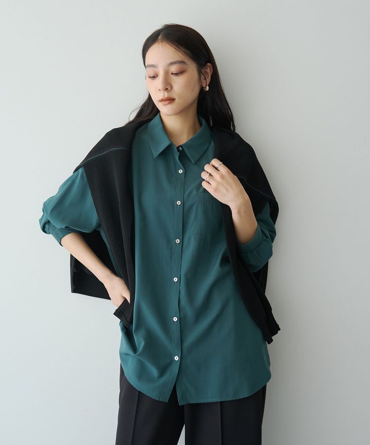 YECCA VECCA「バックギャザーロングシャツ」|シャツ・ブラウス|
