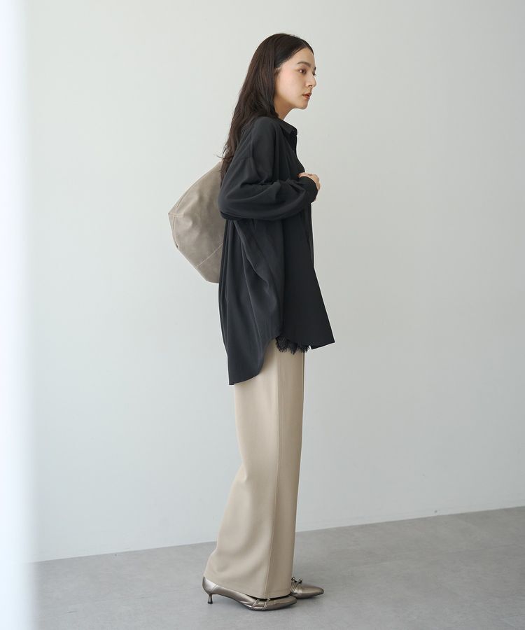 YECCA VECCA「バックギャザーロングシャツ」|シャツ・ブラウス|