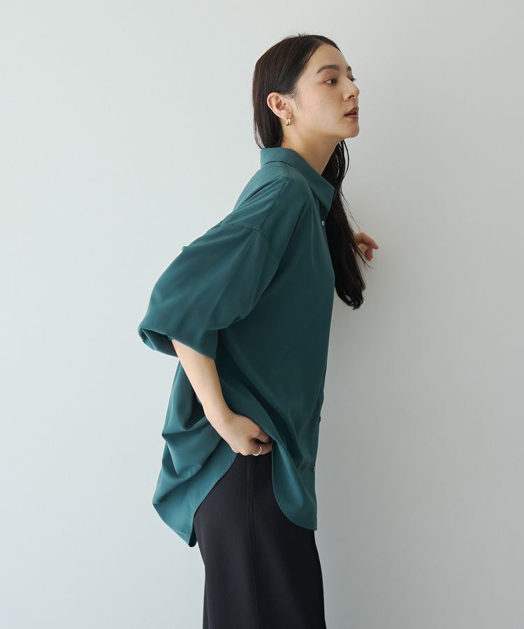 YECCA VECCA「バックギャザーロングシャツ」|シャツ・ブラウス|
