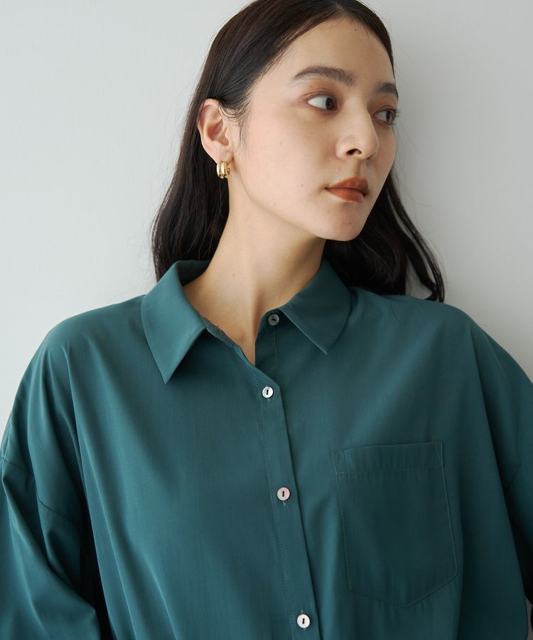 YECCA VECCA「バックギャザーロングシャツ」|シャツ・ブラウス|