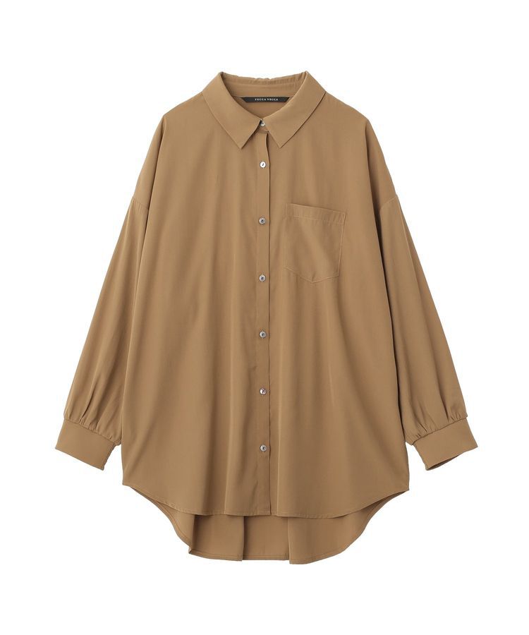 YECCA VECCA「バックギャザーロングシャツ」|シャツ・ブラウス|