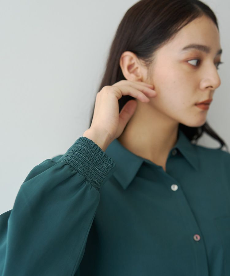 YECCA VECCA「バックギャザーロングシャツ」|シャツ・ブラウス|