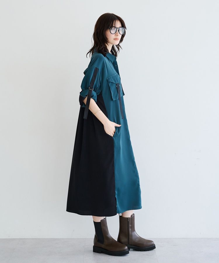 Editt by YECCA VECCA「ミリタリーロングシャツワンピース」|ワンピース|