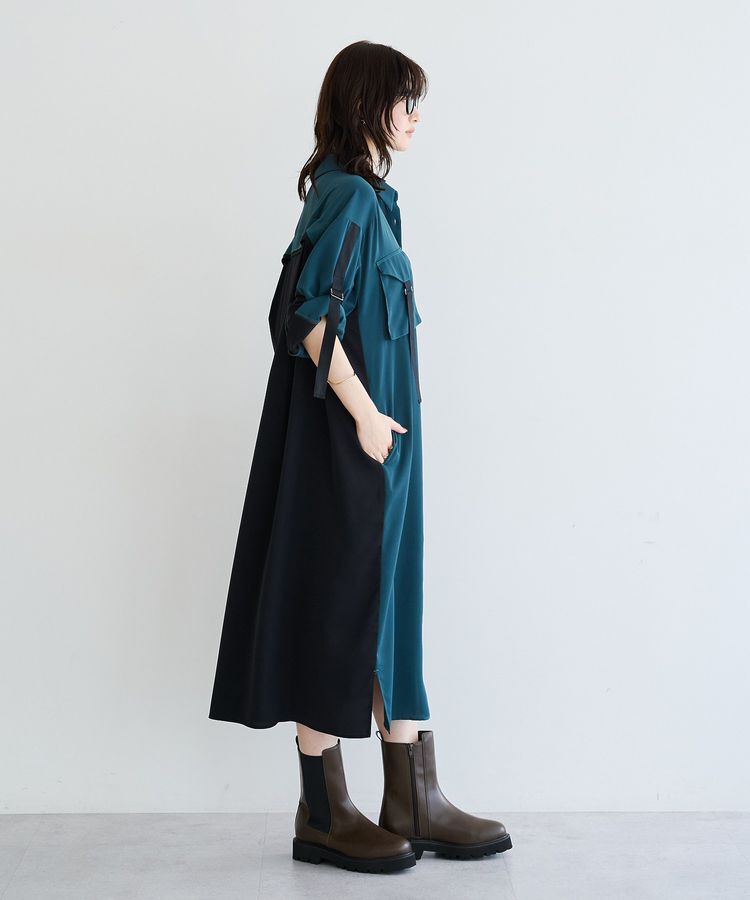 Editt by YECCA VECCA「ミリタリーロングシャツワンピース」|ワンピース|