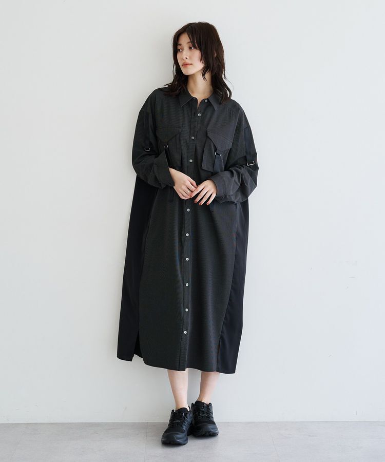 Editt by YECCA VECCA「ミリタリーロングシャツワンピース」|ワンピース|