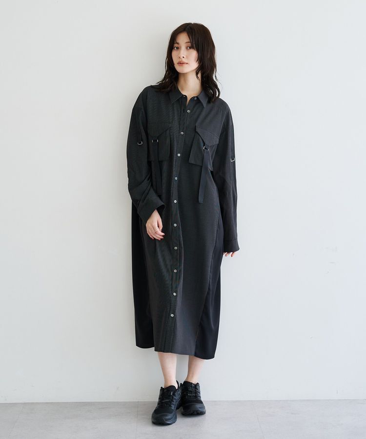 Editt by YECCA VECCA「ミリタリーロングシャツワンピース」|ワンピース|