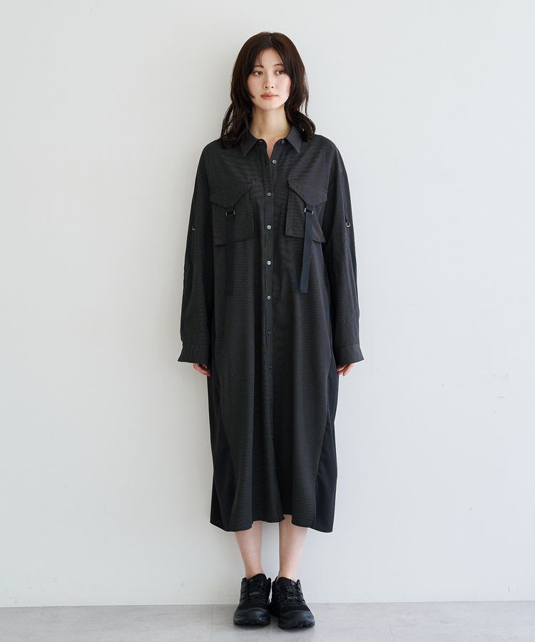Editt by YECCA VECCA「ミリタリーロングシャツワンピース」|ワンピース|