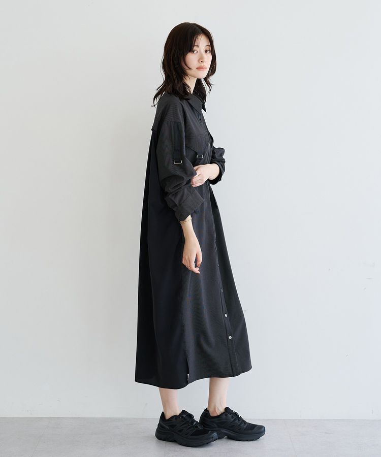 Editt by YECCA VECCA「ミリタリーロングシャツワンピース」|ワンピース|