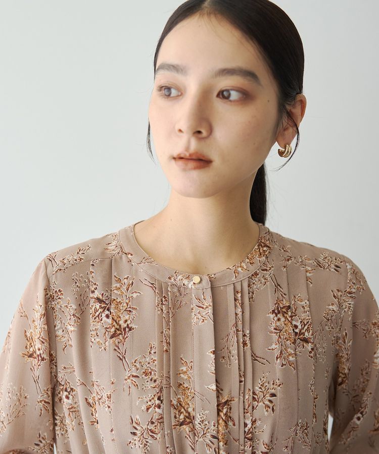 YECCA VECCA「ヴィンテージフラワー柄プリーツワンピース」|ワンピース|