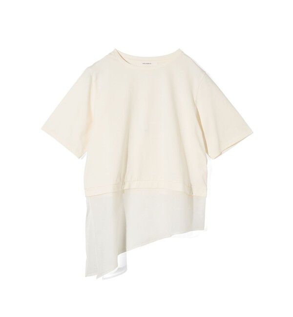 MIDIUMISOLID「MIDIUMISOLID for Ladies シアーミックスファブリックTシャツ」|Tシャツ・カットソー|キナリ