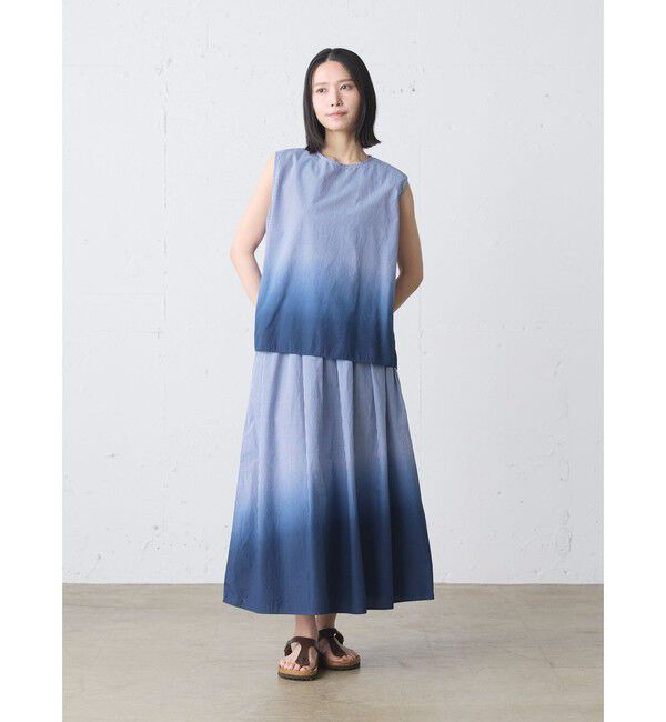 MidiUmi「MidiUmi グラデーションダイノースリーブシャツ」|シャツ・ブラウス|