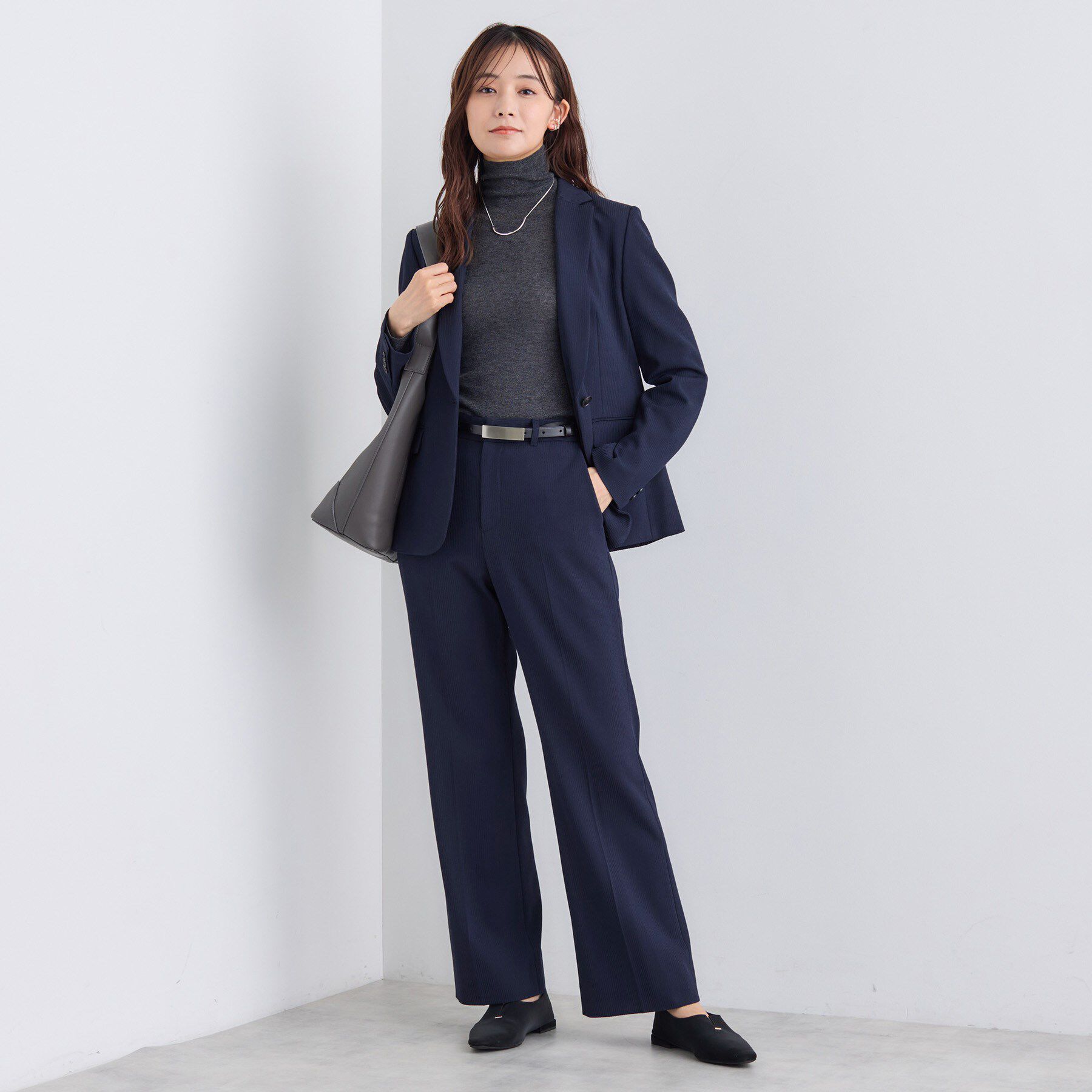 INDIVI「【日本製／通勤スーツ】プレシャスドビー テーパードパンツ」|スーツ|