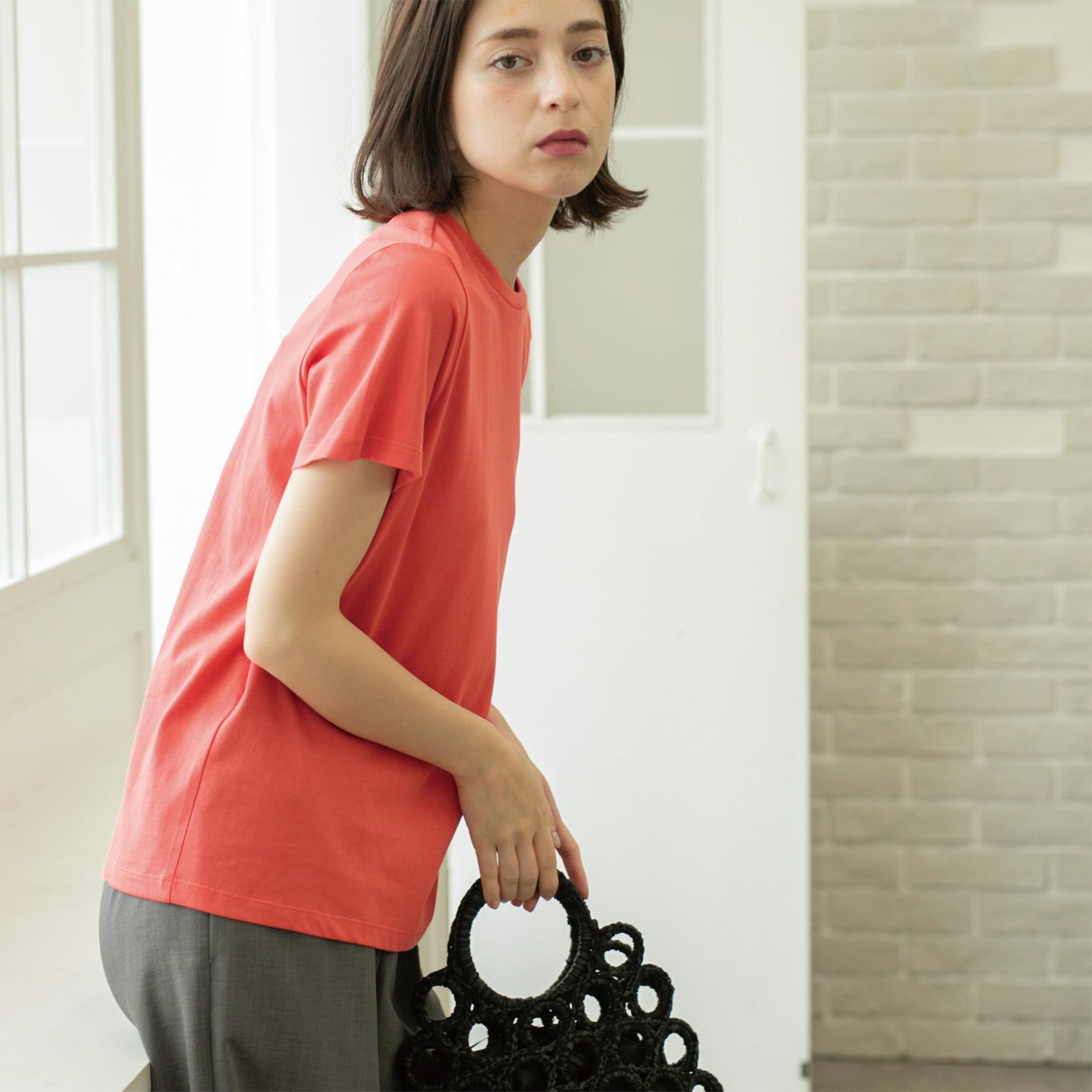 OPAQUE.CLIP「《5色展開》ベーシックTシャツ【洗濯機洗い可／UV／接触冷感】」|Tシャツ・カットソー|