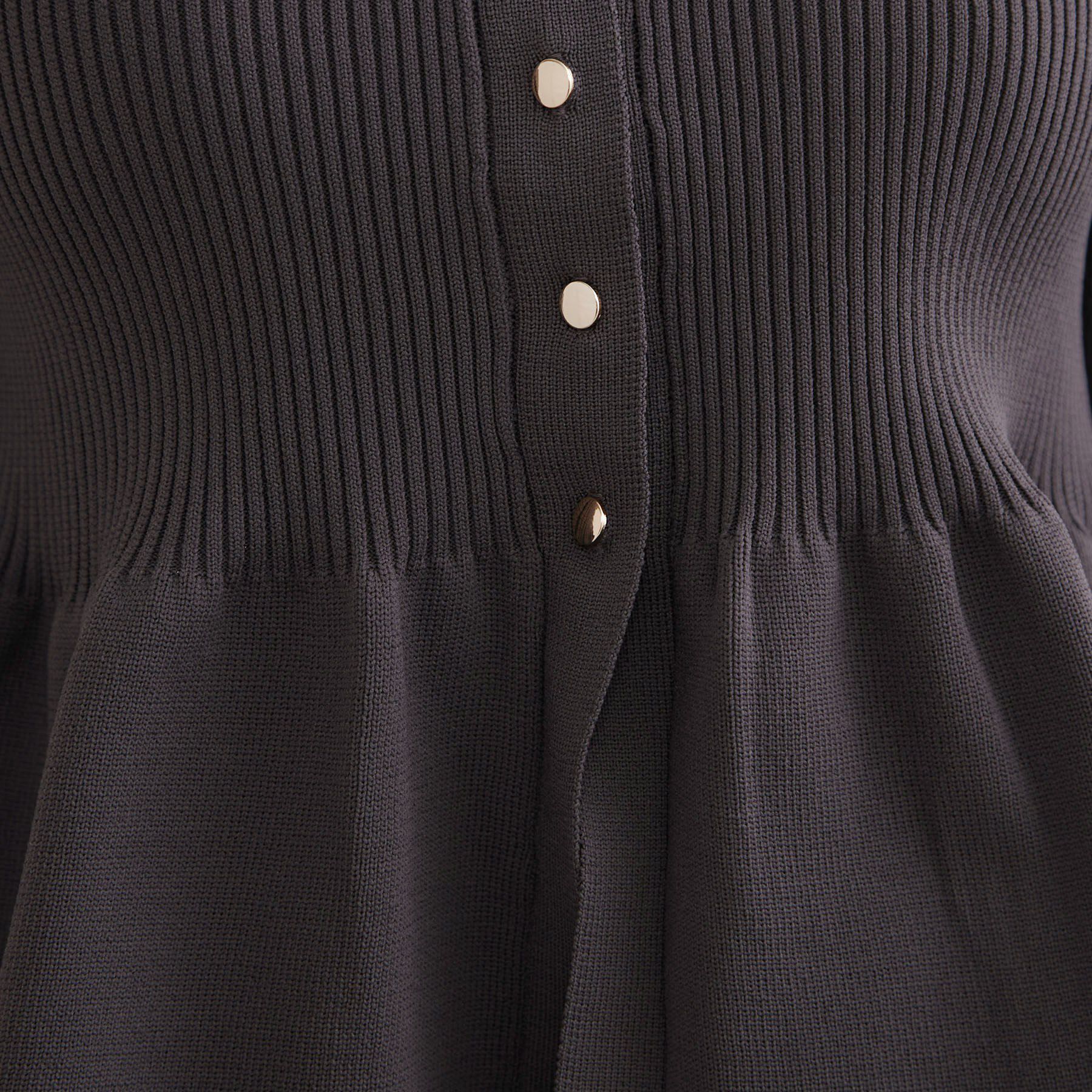 Couture broach「【上品見えの袖レース】ペプラム カーディガン」|カーディガン|