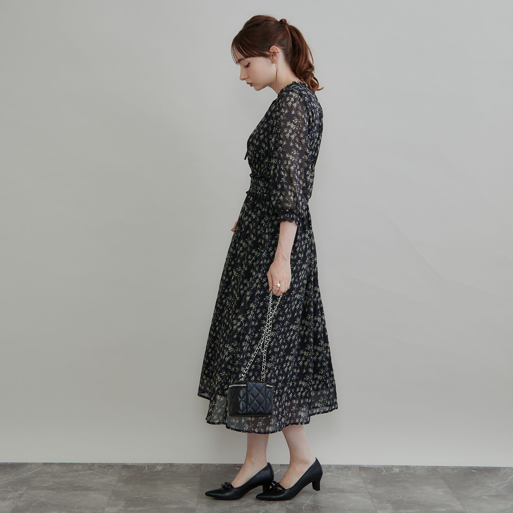 Couture broach「【大人の甘さ・洗濯機可】小花柄ワンピース」|ワンピース|
