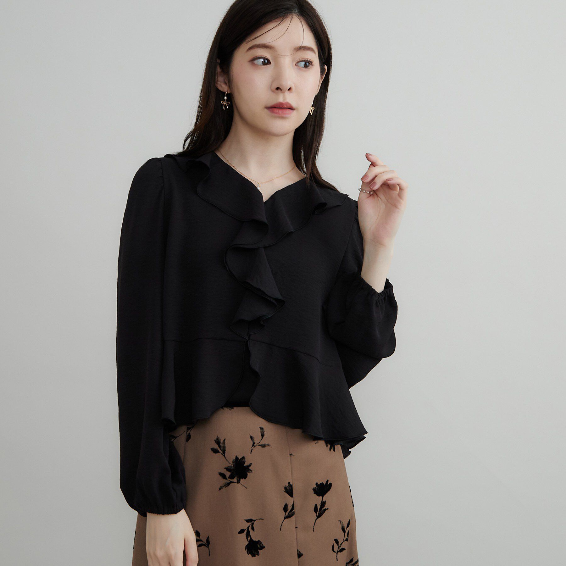 Couture broach「【インせず着映え】ラッフル ブラウス」|シャツ・ブラウス|
