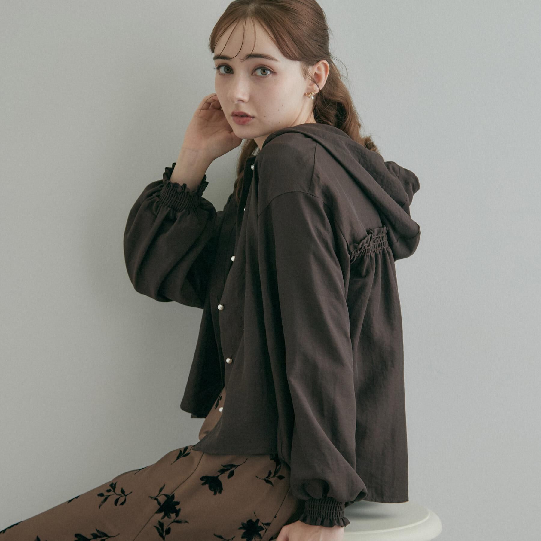 Couture broach「【大人可愛いフーディー】愛されシアーシャツ」|シャツ・ブラウス|