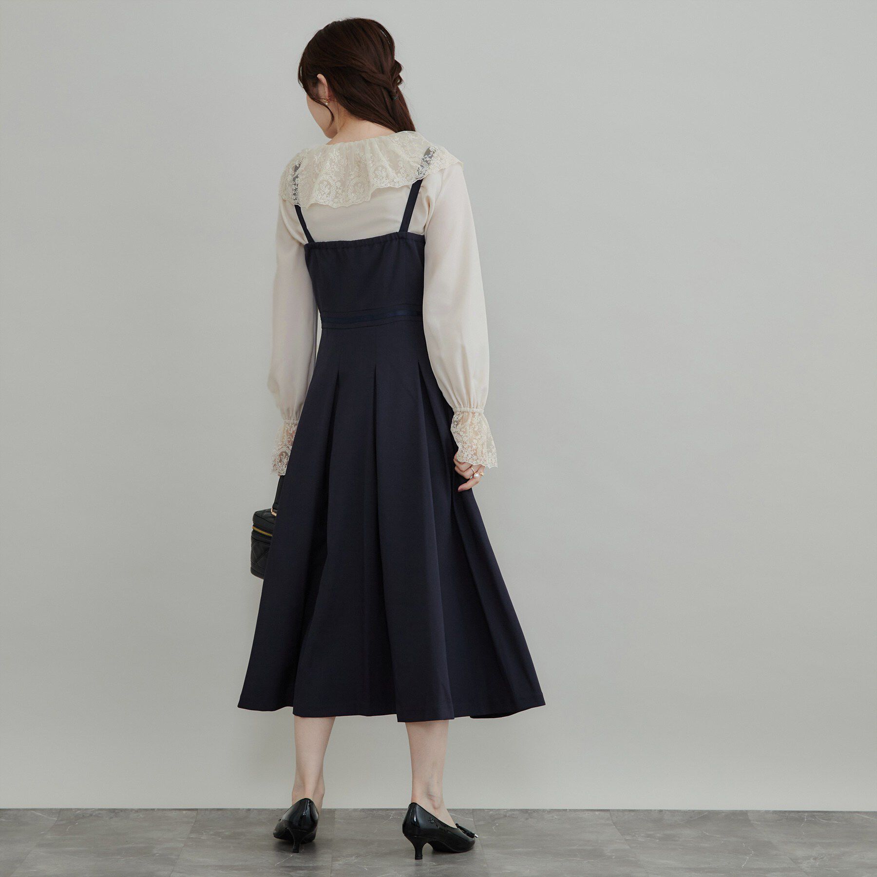 Couture broach「【フレアで腰回りカバー】タックキャミワンピース」|ワンピース|