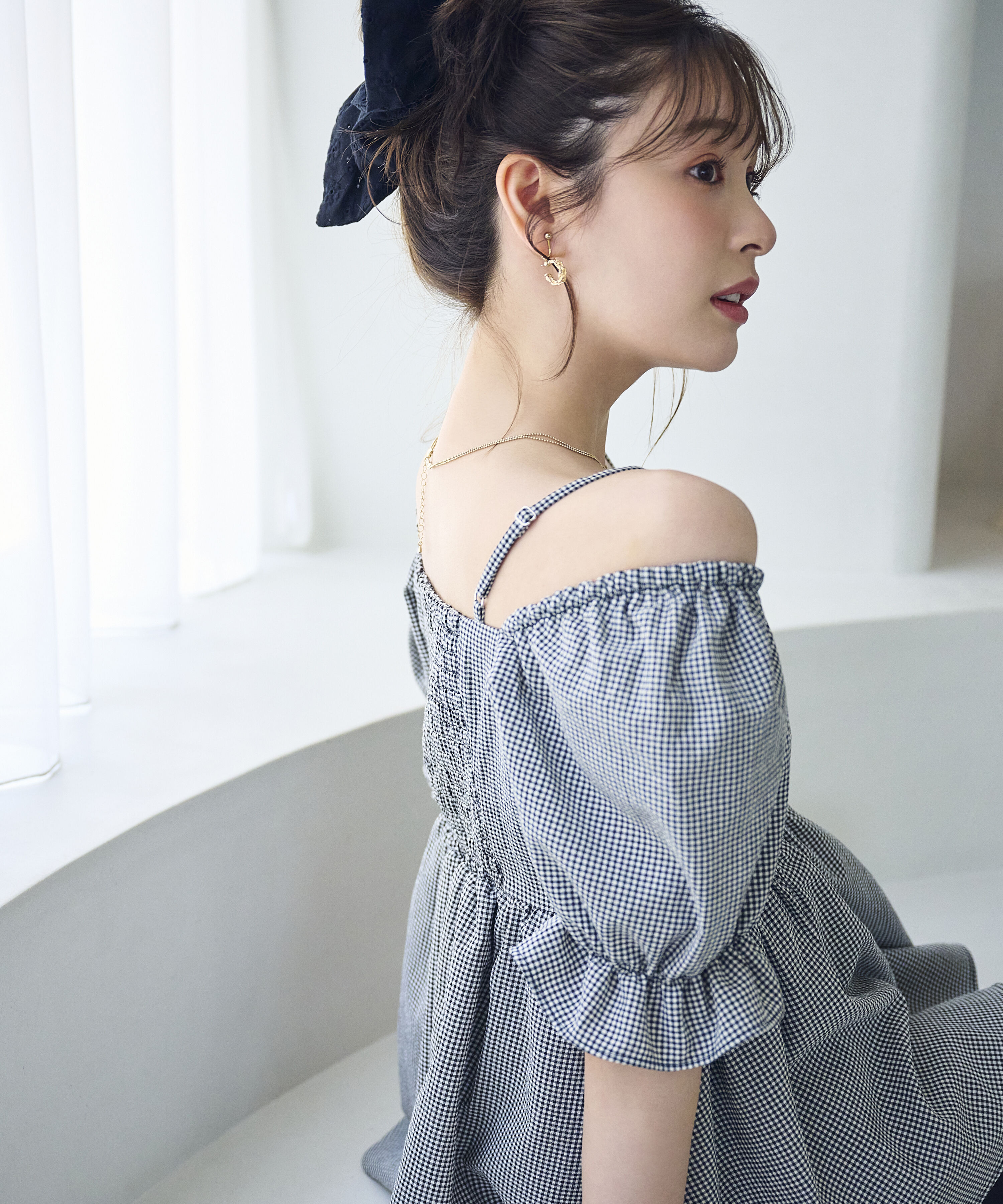 PROPORTION BODY DRESSING「〈a/mie〉ギンガム2wayブラウス」|シャツ・ブラウス|