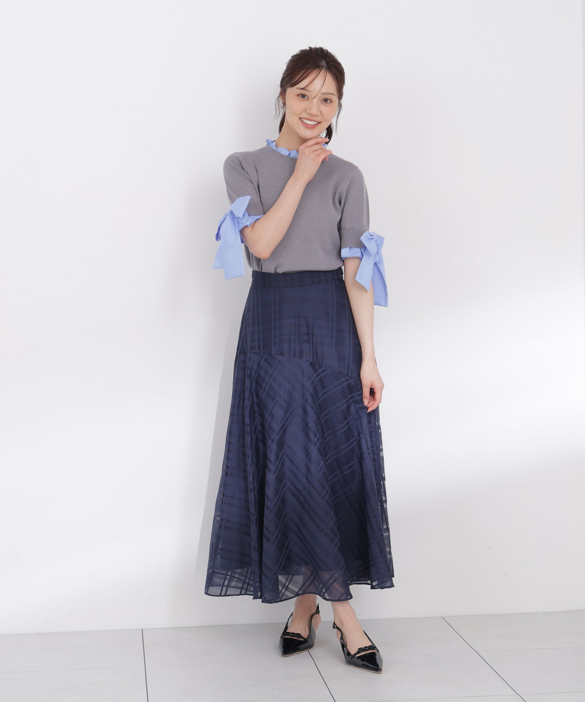 PROPORTION BODY DRESSING「シアーチェックスカート」|スカート|