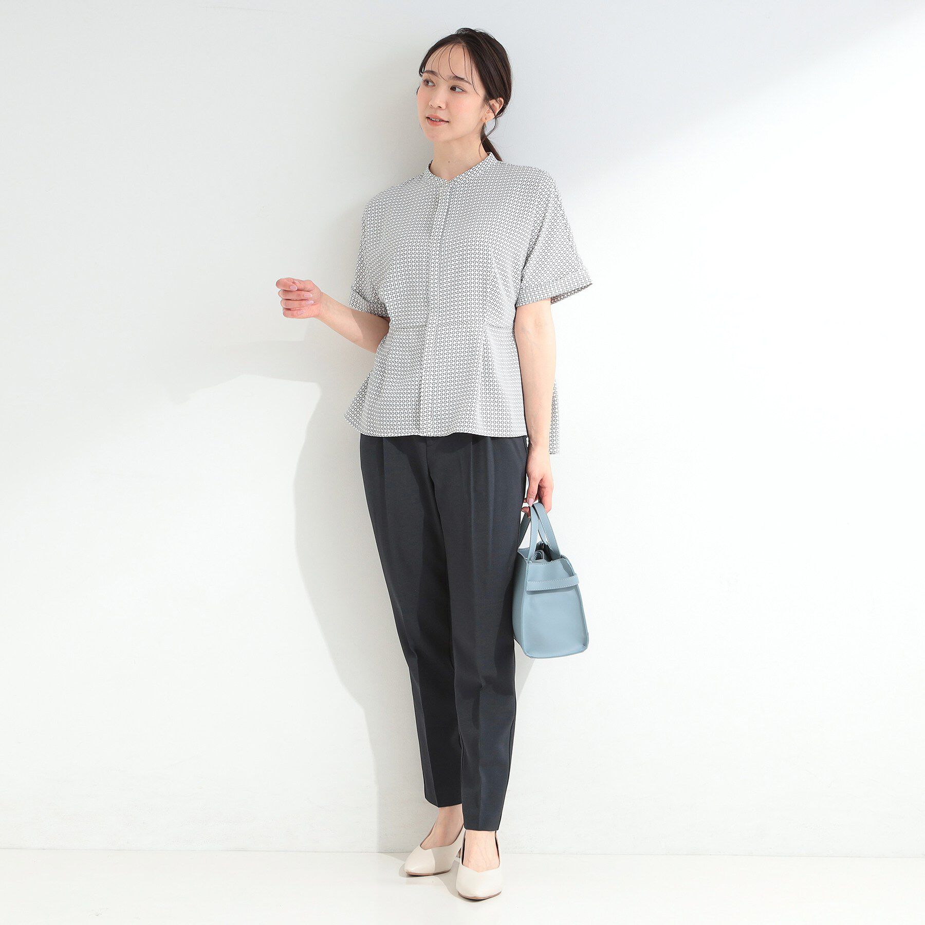SHOO･LA･RUE「【UV/通勤/S-LL】洗濯後しわになりにくい タックテーパードパンツ」|その他|