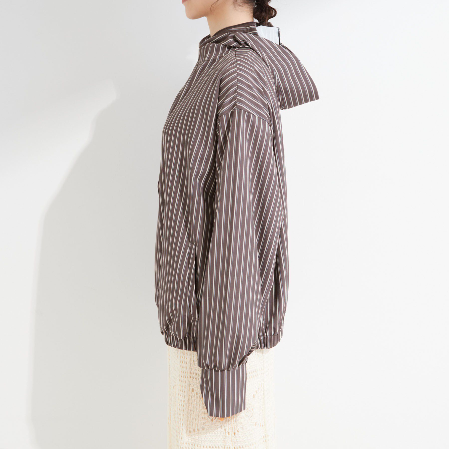 SHOO･LA･RUE「【洗濯後しわになりにくい/S-LL】お顔も手の甲もしっかりカバー　日よけ・指穴付きUVパーカ」|パーカー|