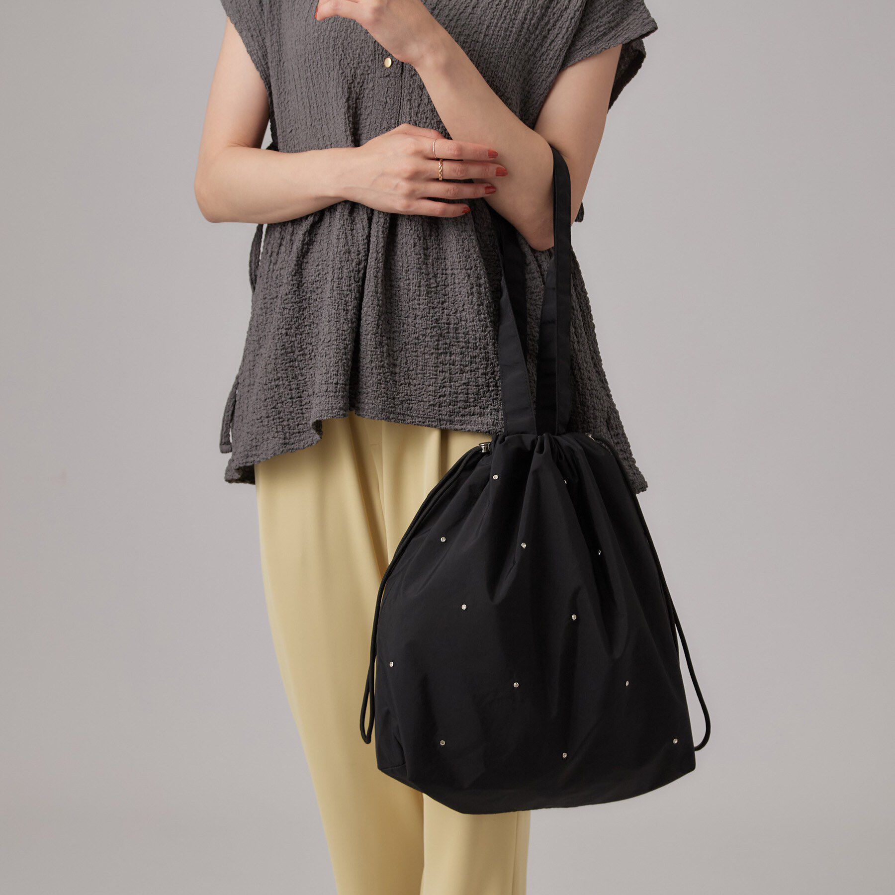 SHOO･LA･RUE「キラキラスタッズトートバッグ」|トートバッグ|