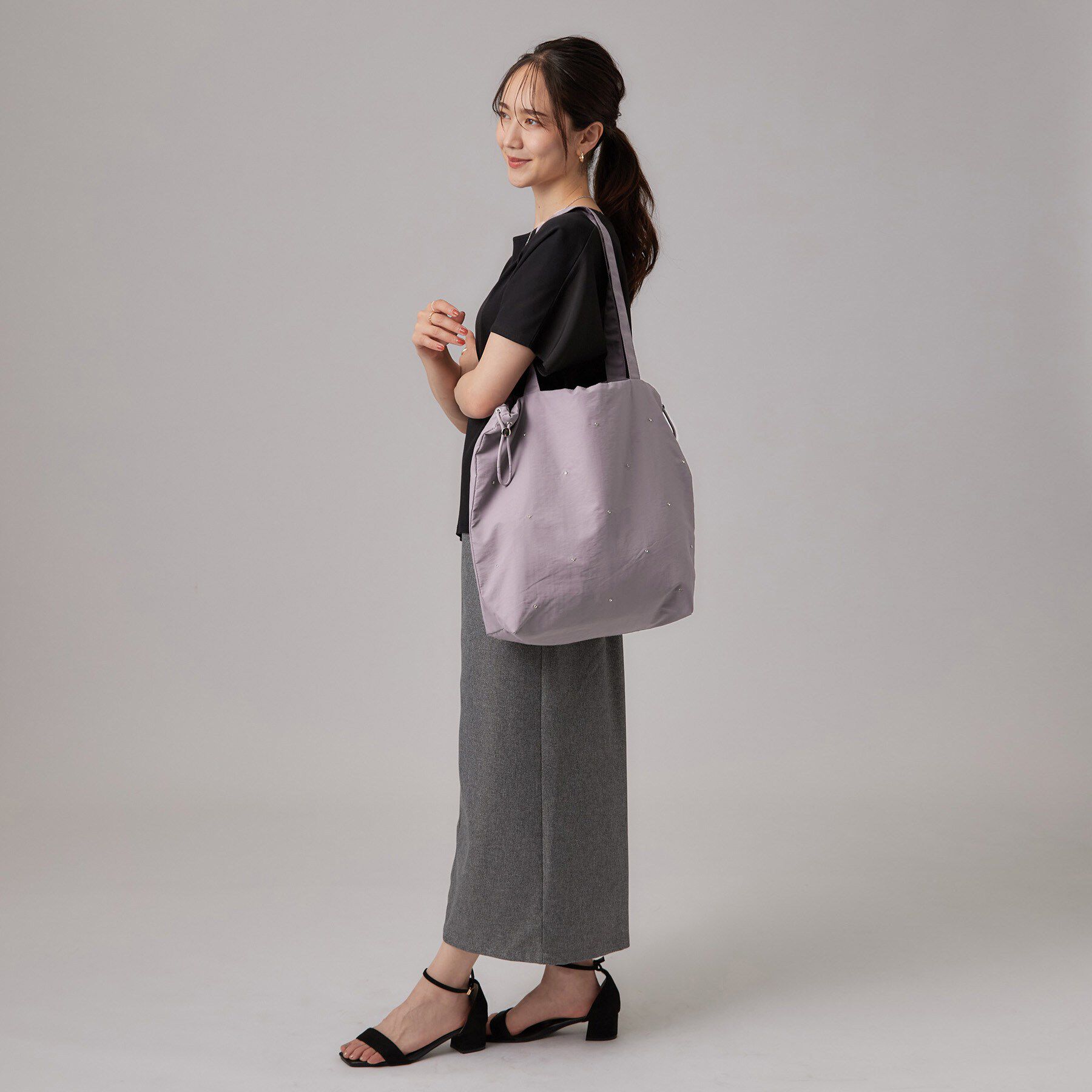 SHOO･LA･RUE「キラキラスタッズトートバッグ」|トートバッグ|