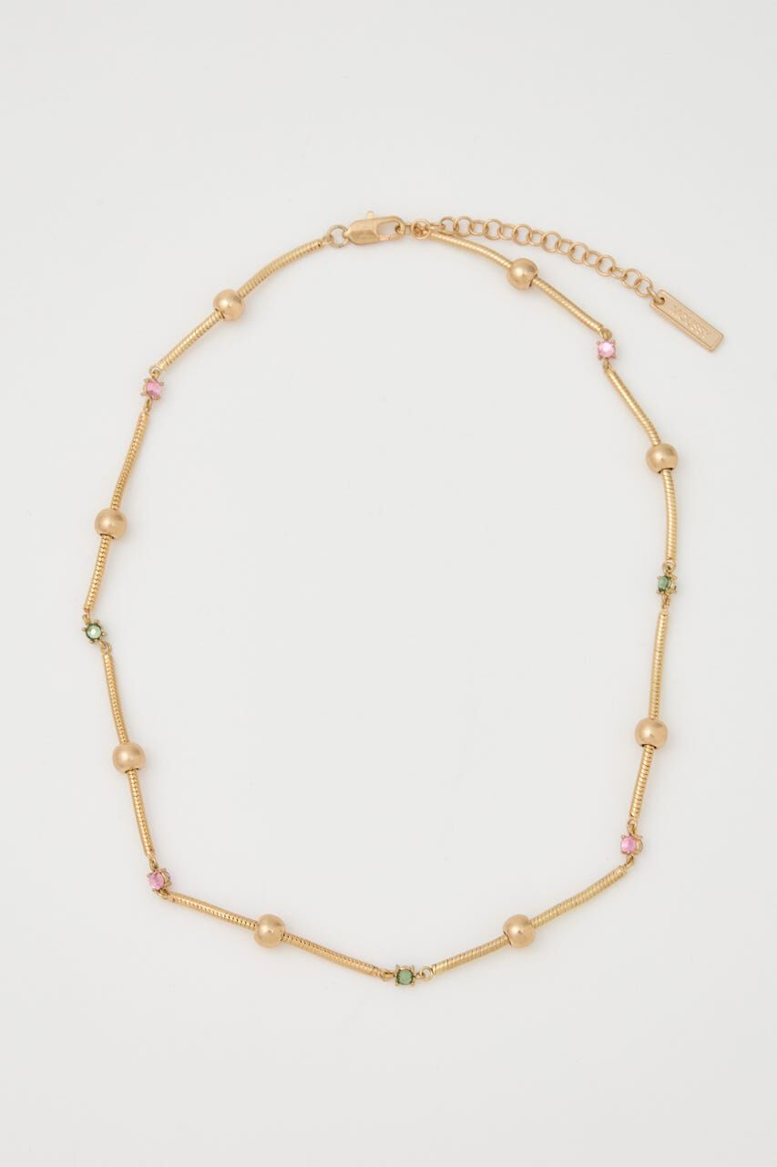 MOUSSY「GEM チョーカー」|ネックレス|GLD