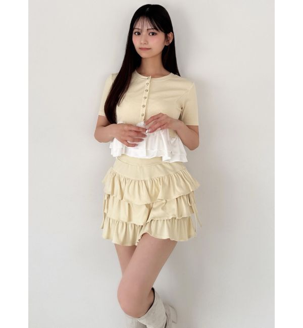 RESEXXY「テレコフリルショートパンツ【セットアップ着用可能】」|その他|