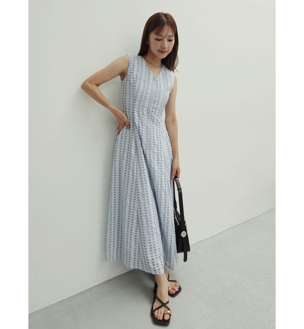 LAGUNAMOON「フロントZIPミックスカラーワンピース」|ワンピース|