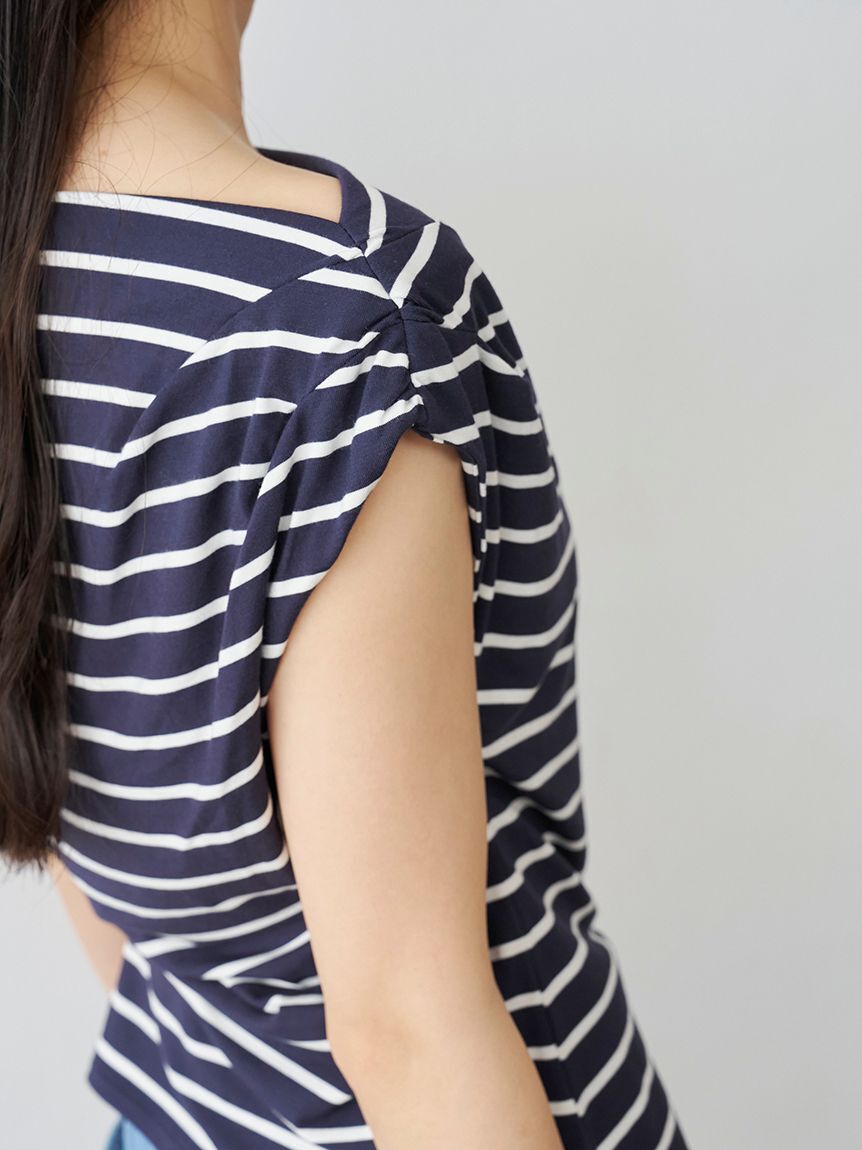 SNIDEL「【接触冷感】アシメドレープカットソー」|Tシャツ・カットソー|