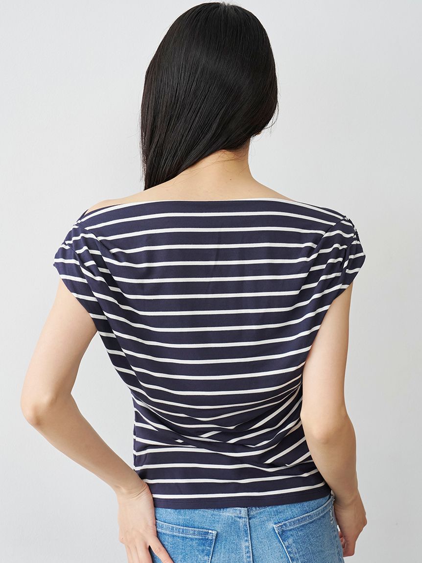SNIDEL「【接触冷感】アシメドレープカットソー」|Tシャツ・カットソー|