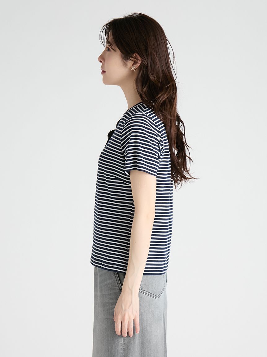 CELFORD「アシメリボンTシャツ」|Tシャツ・カットソー|