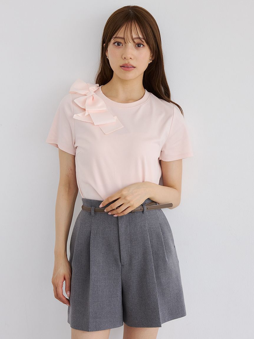CELFORD「アシメリボンTシャツ」|Tシャツ・カットソー|