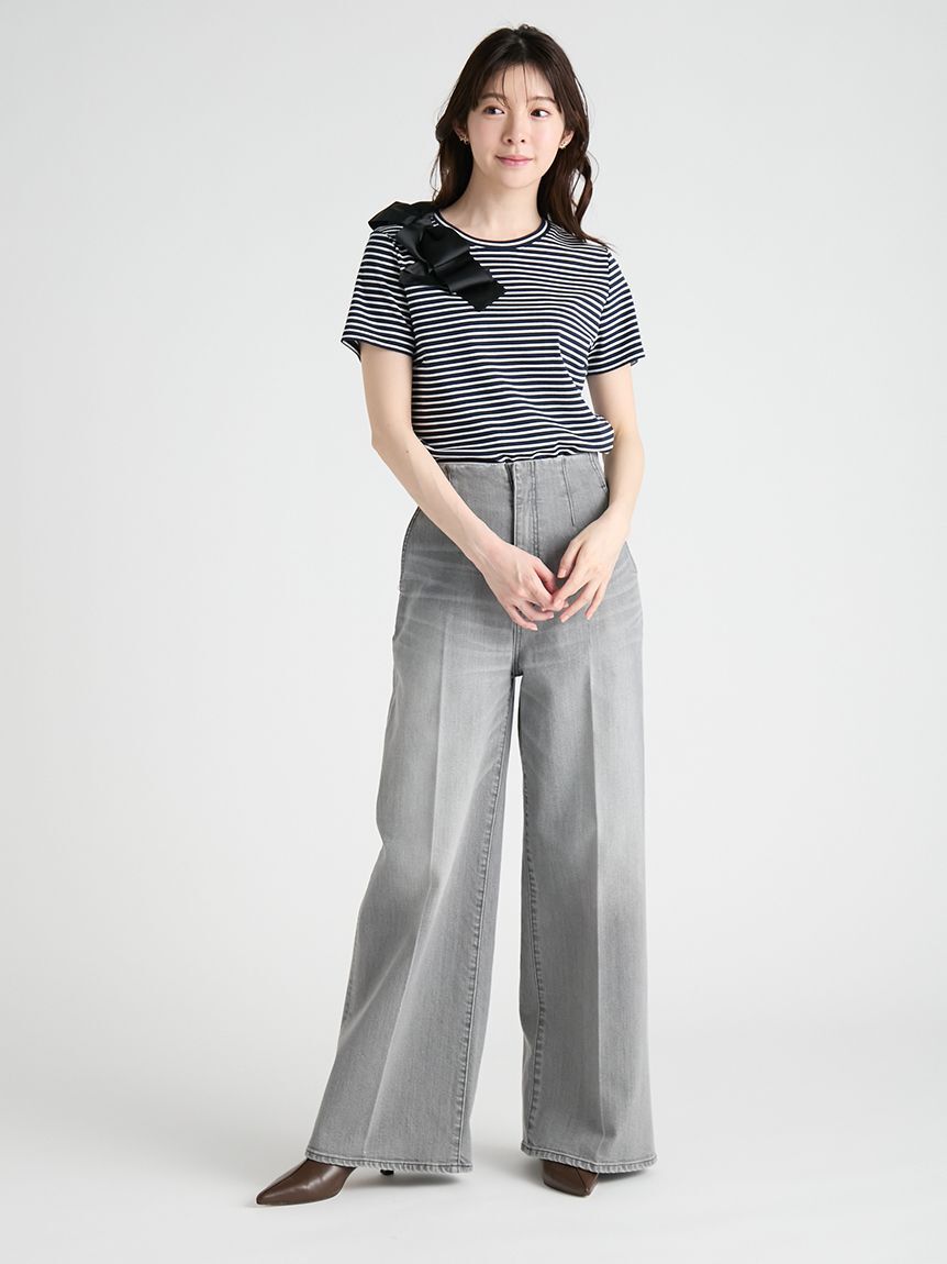 CELFORD「アシメリボンTシャツ」|Tシャツ・カットソー|