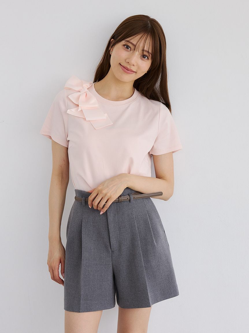 CELFORD「アシメリボンTシャツ」|Tシャツ・カットソー|
