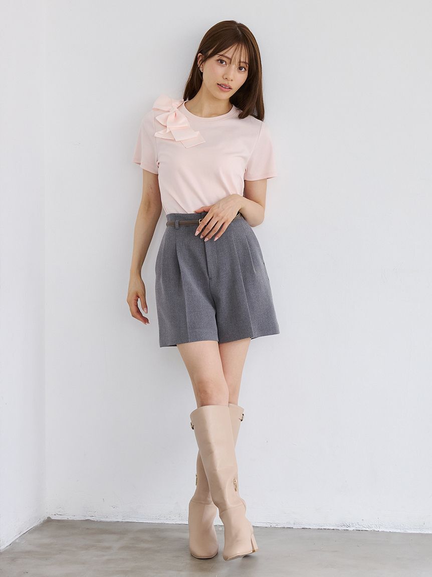 CELFORD「アシメリボンTシャツ」|Tシャツ・カットソー|