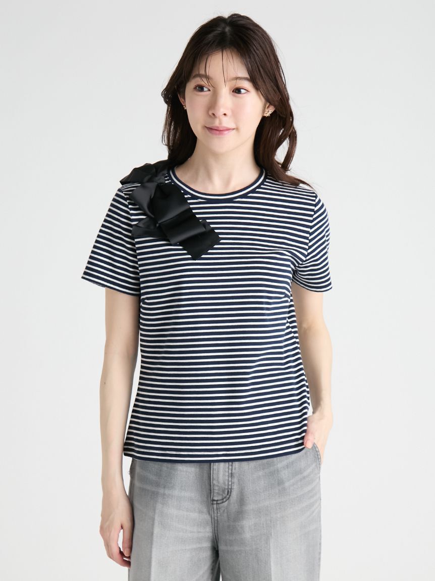 CELFORD「アシメリボンTシャツ」|Tシャツ・カットソー|BORDER