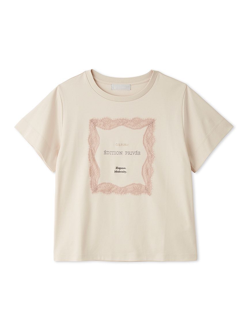 CELFORD「【洗えるレースフレームTシャツ】」|Tシャツ・カットソー|