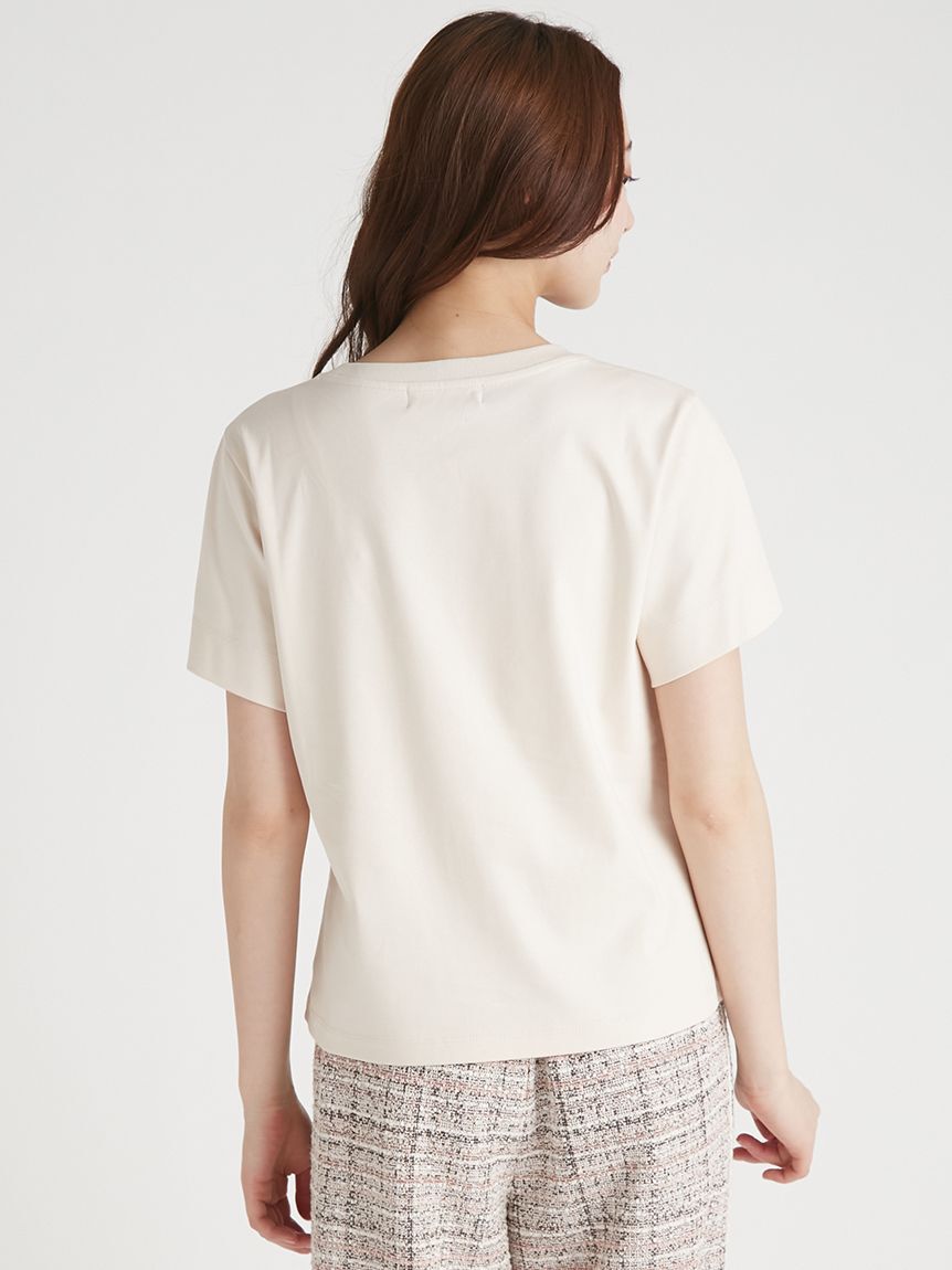 CELFORD「【洗えるレースフレームTシャツ】」|Tシャツ・カットソー|