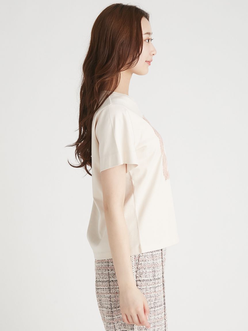 CELFORD「【洗えるレースフレームTシャツ】」|Tシャツ・カットソー|
