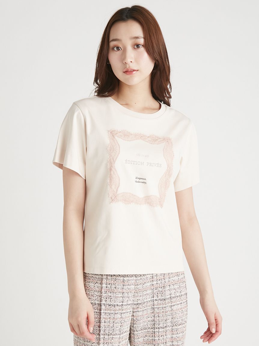 CELFORD「【洗えるレースフレームTシャツ】」|Tシャツ・カットソー|LPNK