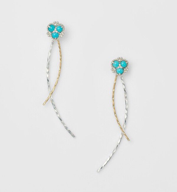 agete「シルバーターコイズピアス」|ピアス|