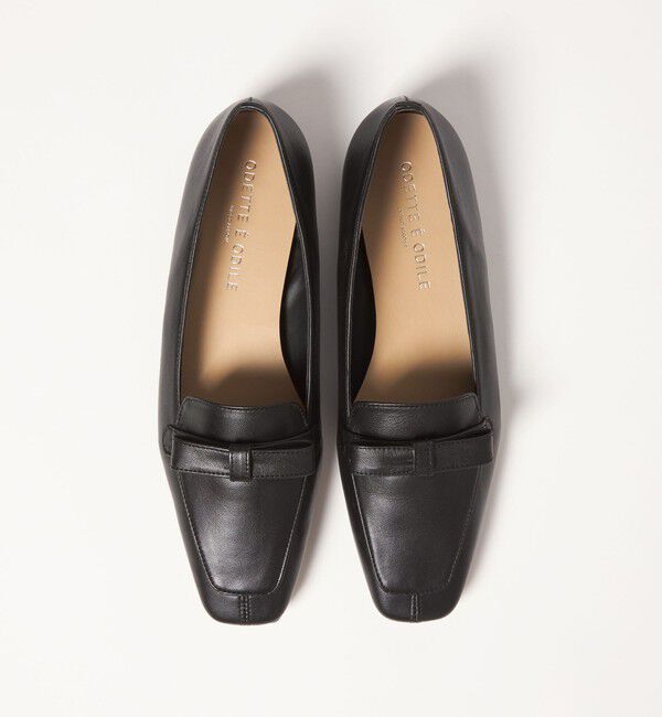 ODETTE E ODILE「【WEB限定】リボンローファー フラット15■&uarr;」|ローファー|BLACK